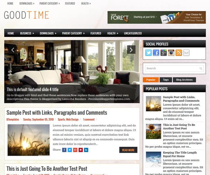 GoodTime Blogger Template