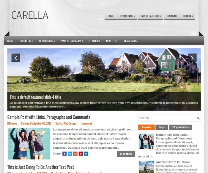 Carella Blogger Template