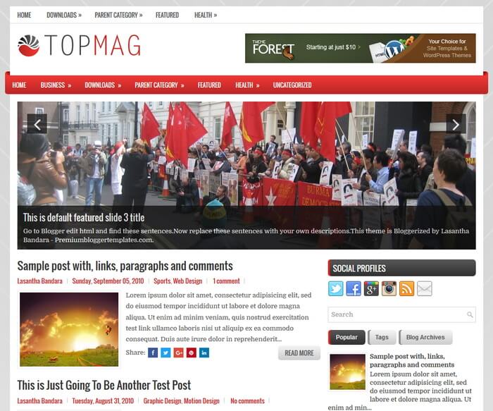 TopMag Blogger Template