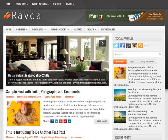 Ravda Blogger Template