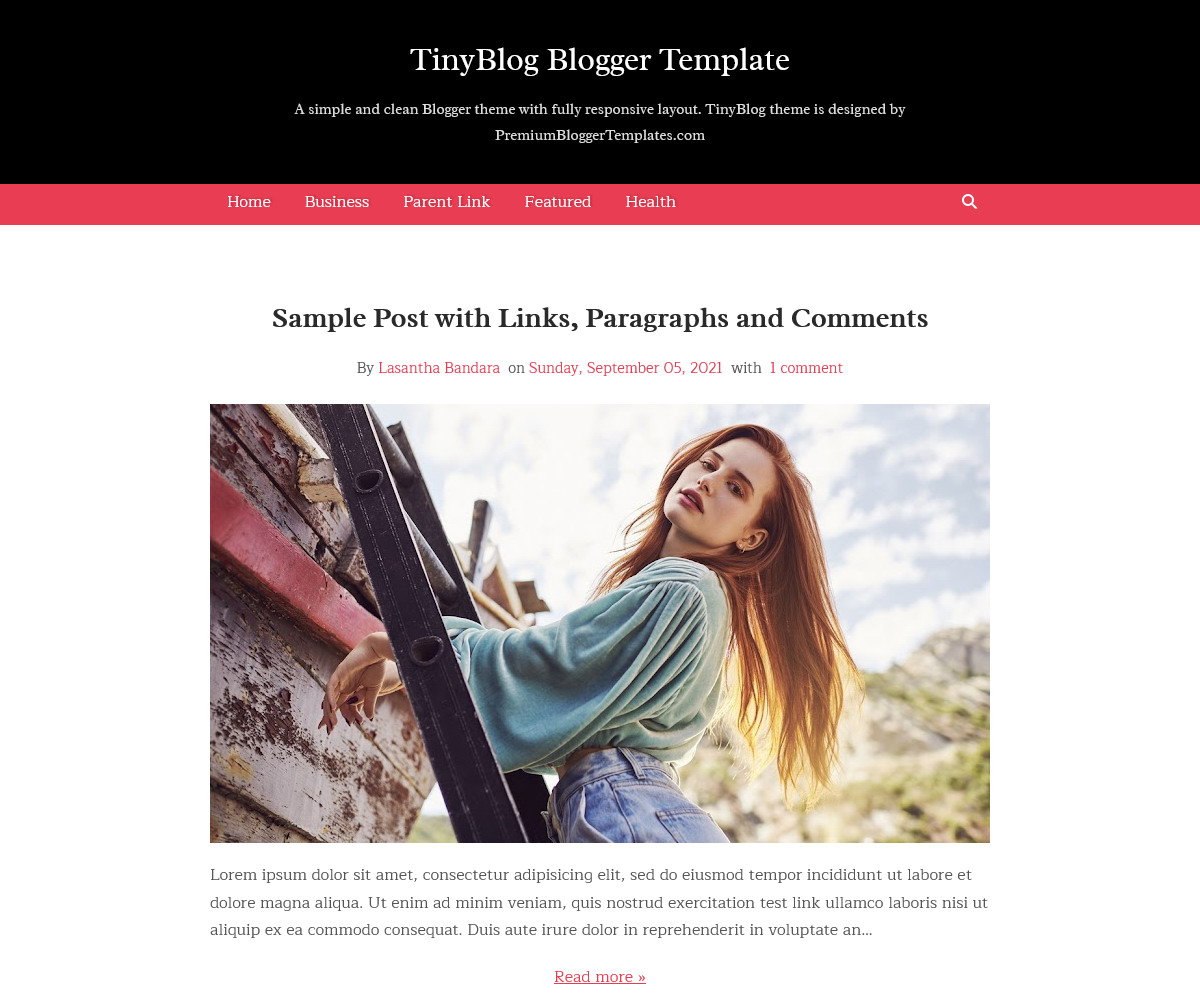 TinyBlog | Downloads | Premium Blogger Templates