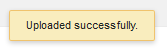 Uploaded Successfully Message