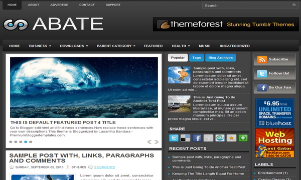 Abate Blogger Template