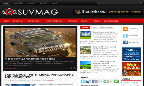 SuvMag Blogger Template