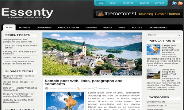 Essenty Blogger Template