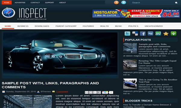 Inspect Blogger Template