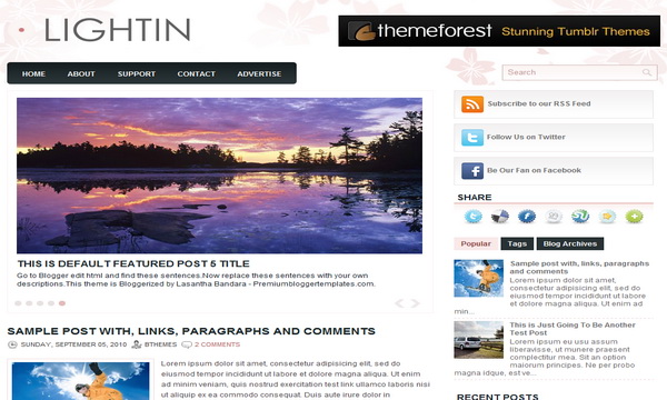 Lightin Blogger Template