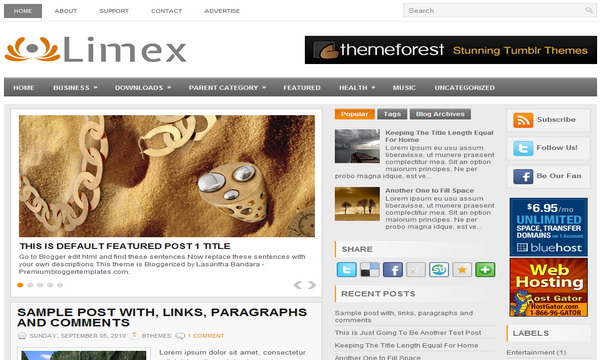 Limex Blogger Template