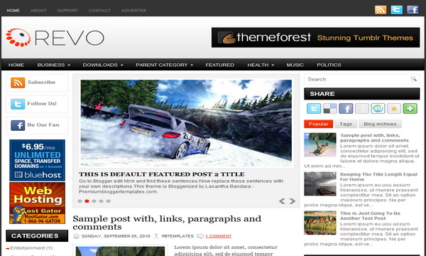 Revo Blogger Template