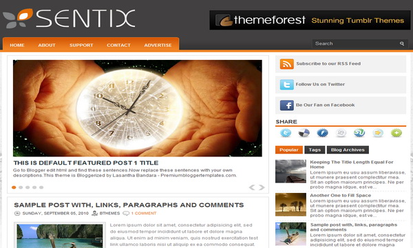 Sentix Blogger Template