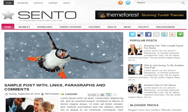 Sento Blogger Template