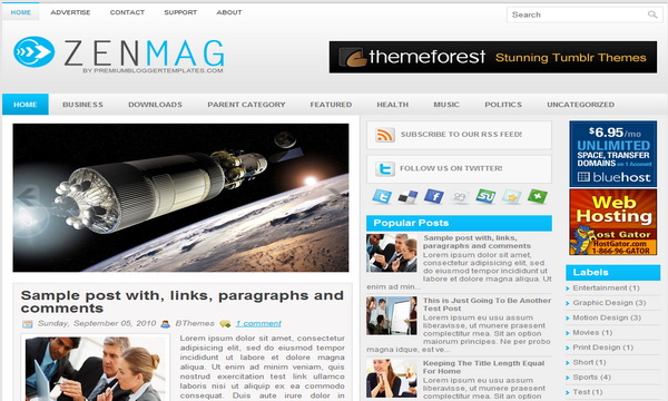 ZenMag Blogger Template