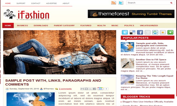 iFashion Blogger Template