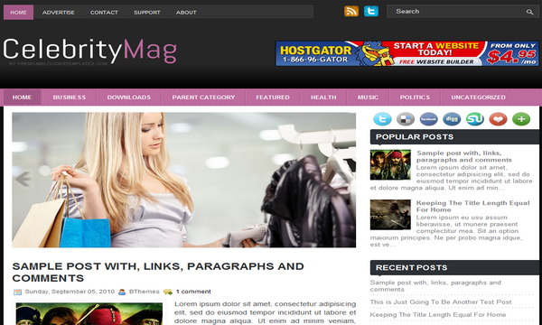 CelebrityMag Blogger Template