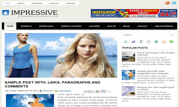 Impressive Blogger Template