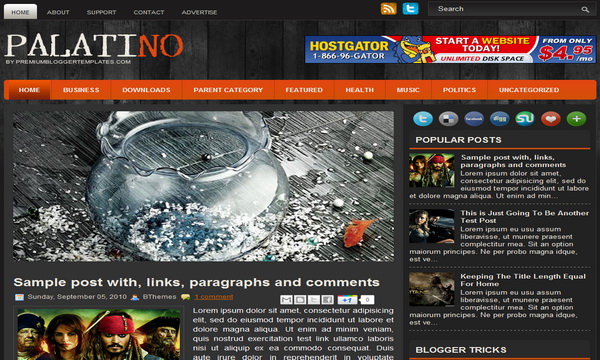 Palatino Blogger Template