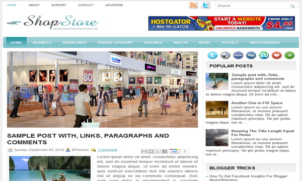 ShopStore Blogger Template