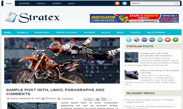 Stratex Blogger Template
