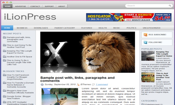 iLionPress Blogger Template