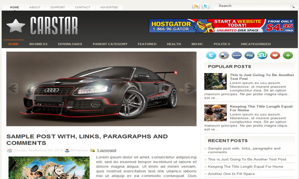 CarStar Blogger Template