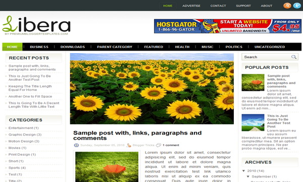 Libera Blogger Template