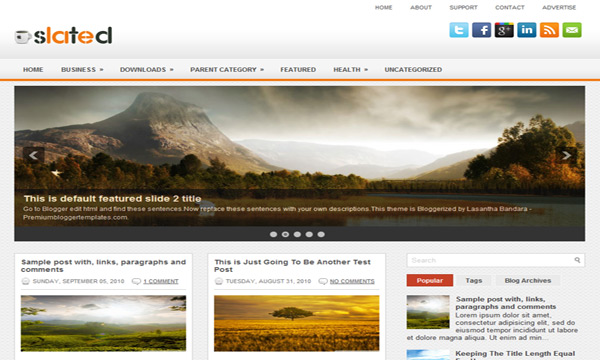 Slated Blogger Template