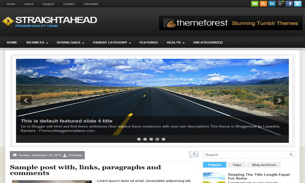 StraightAhead Blogger Template