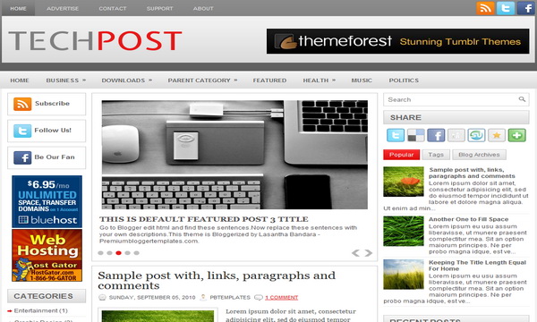 TechPost Blogger Template