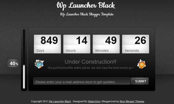 Wp Launcher Black Blogger Template