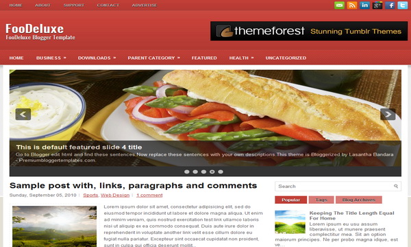 FooDeluxe Blogger Template