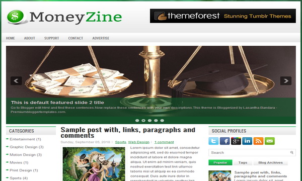 MoneyZine Blogger Template