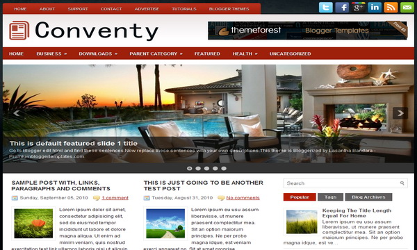 Conventy Blogger Template