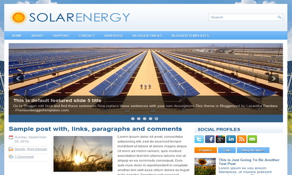 SolarEnergy Blogger Template