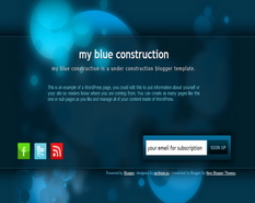 my blue construction blog template