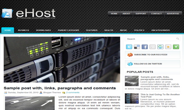 eHost Blogger Template