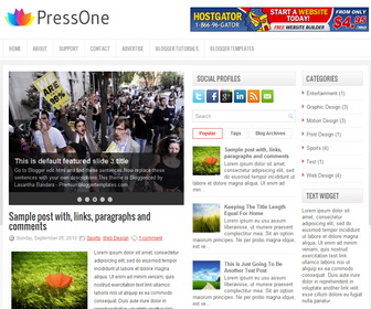 PressOne Blogger Template