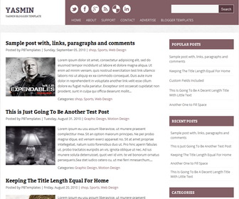 Yasmin Blogger Template