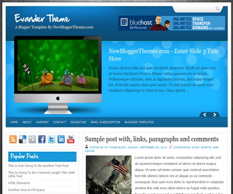 Evander Blogger Template