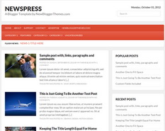 Newspress Blogger Template