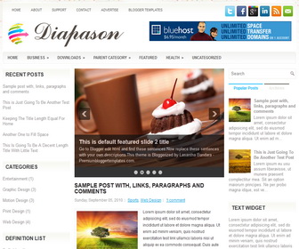 Diapason Blogger Template