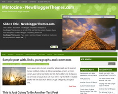 Mintozine Blogger Template