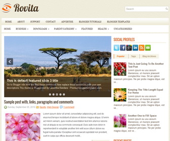 Rovita Blogger Template