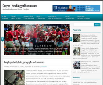 Canyon Blogger Template