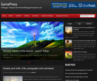 GamePress Blogger Template