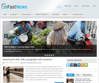 FastNews Blogger Template