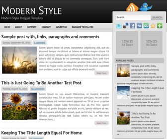 Modern Style Blogger Template