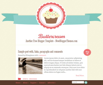 Buttercream Blogger Template