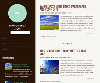 Stitch Blogger Template