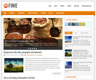 Finie Blogger Template
