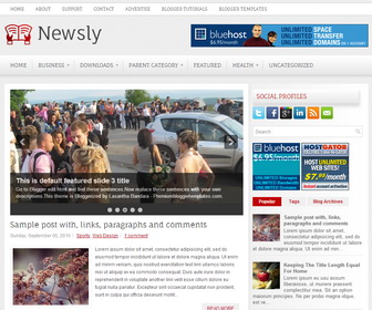 Newsly Blogger Template